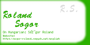 roland sogor business card